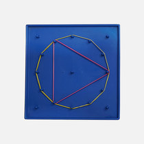Nail board plastic primary school teaching mathematics teaching aids learning tools can show round triangle polygon to send colored rubber bands