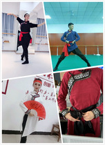 Mongolian clothing Men and women ethnic minorities wind art test custom Tibetan performance clothing Training kung fu clothing Cotton and hemp Mongolian robe Mongolia