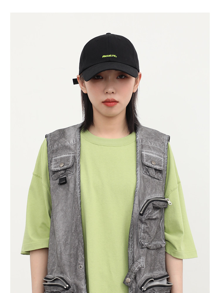 beamlife20s/s 原创自制简约字母刺绣潮牌软顶鸭舌帽男女棒球帽子_找