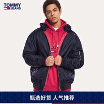 TOMMY JEANS mens and womens cotton jacket-DM0DM05932(Oversize double-sided wear)