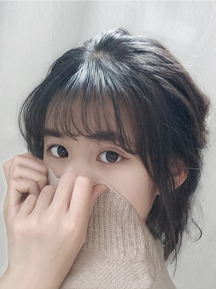 空气刘海真发网红齐假刘海女轻薄自然隐形无痕 刘海假发女 假发片