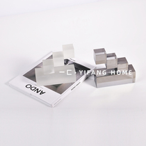 A modern minimalist crystal book file decoration model room creative study bookcase bookcase desk soft decoration