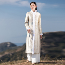 Chinese style retro gush thickened cotton clothes jacket woman autumn and winter Tangclothing Handmaids dress Chinese wind cotton clothes Zen Serie tea suit