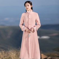 Chinese style comeback fur coat improved version qipao blouse blouse blouse blouses spring autumn and tangy with mansuit Chinese style Chinese style tea suit