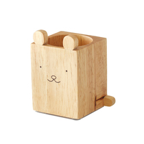 Solid wood pen holder childrens creative personality ins fashion cute cartoon students study office supplies Desktop Storage