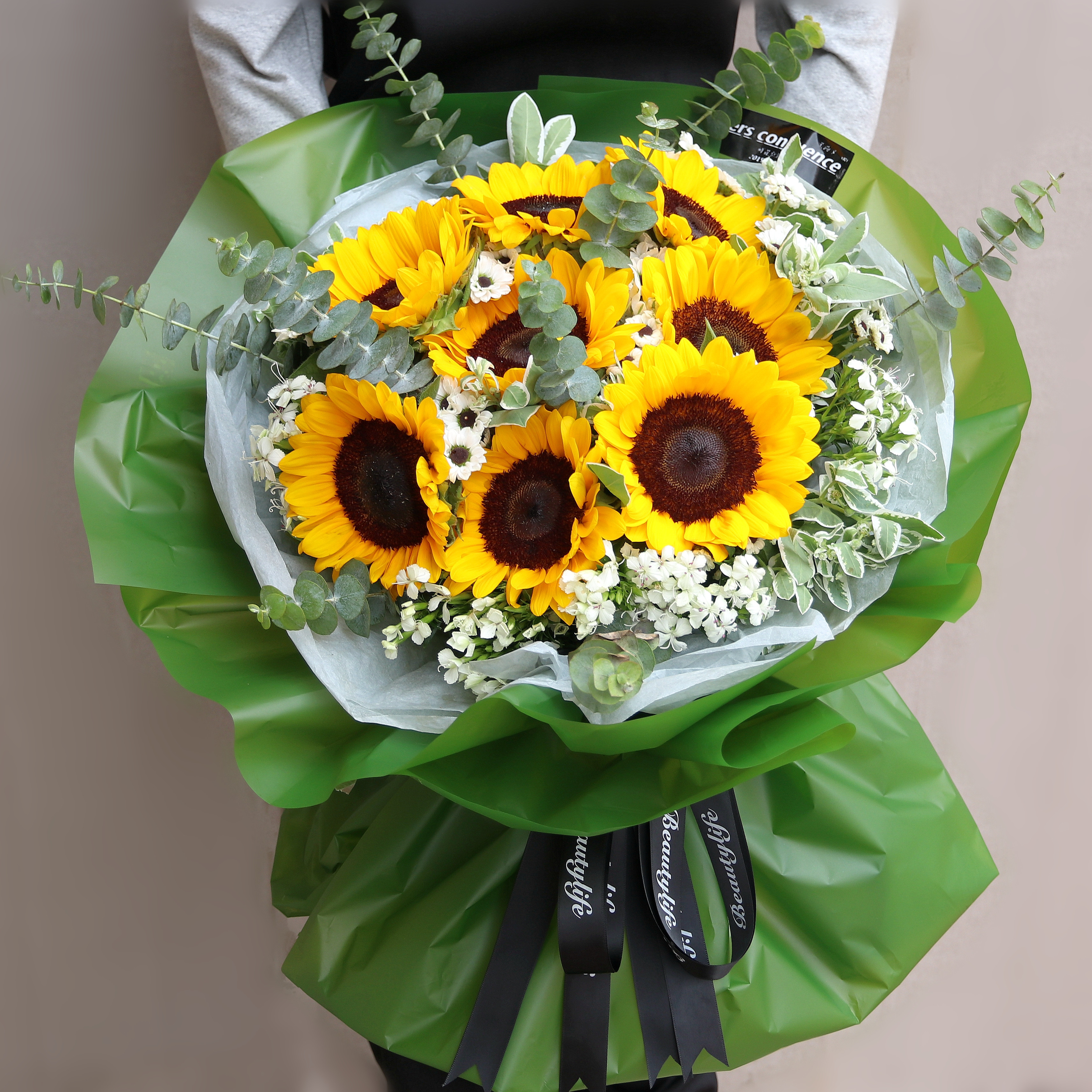 大连鲜花速递向日葵小雏菊混搭花束过生日节日鲜花速递爱尚缘鲜花