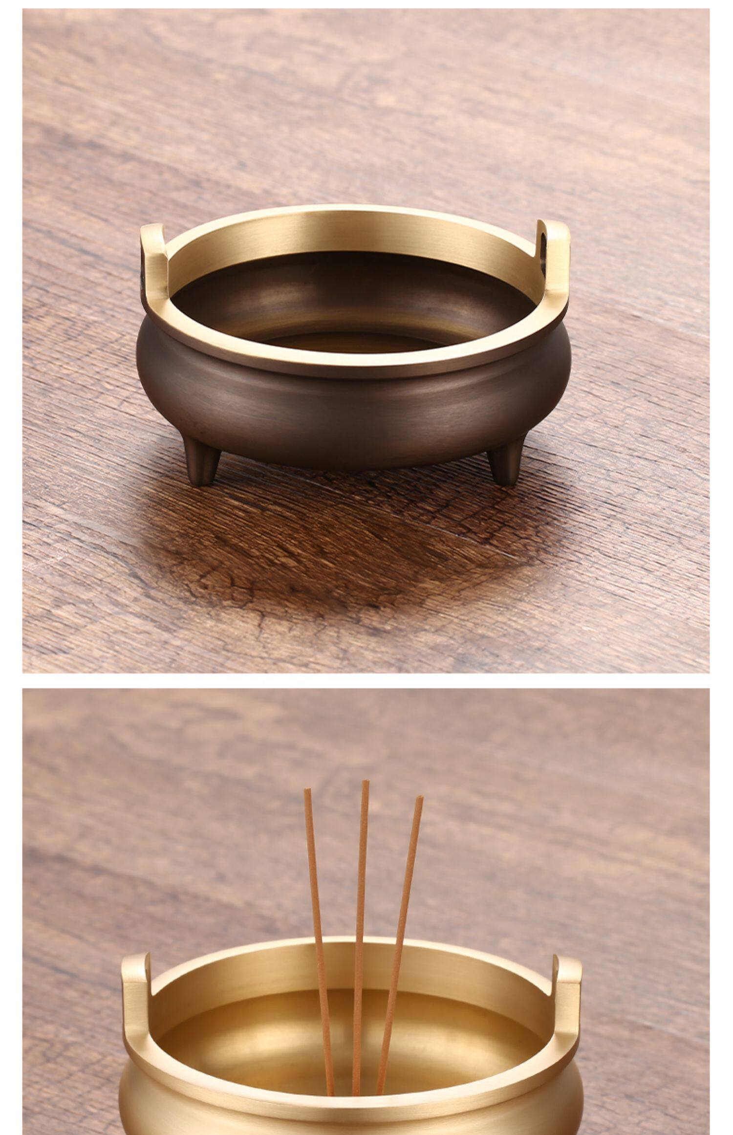 铜香炉家用室内供奉大号纯铜宣德炉烧香供佛具用品熏檀香炉线香炉