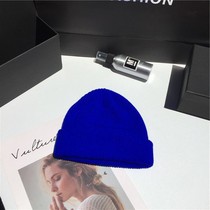 Klein Blue Korean Dome Knitted Wool Hat Children ins Main Hat Tide Head Hat Guapi Hat Male