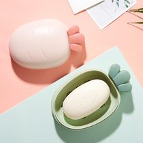 Girls heart home ins wind cute soap box can drain soap box creative soap box toilet storage box