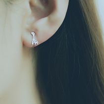 925 silver simple small ear clip female no ear pierced earrings stud earrings French high sense net red summer earrings students