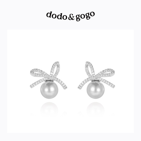 Dodogogo Pearl Bow Earrings 2025 새로운 핫 하이 엔드 스타일 이어링 라이트 럭셔리 및 세련된 귀걸이 Dodogogo Pearl Bow Earrings 2025 새로운 핫 하이 엔드 스타일 이어링 라이트 럭셔리 및 세련된 귀걸이