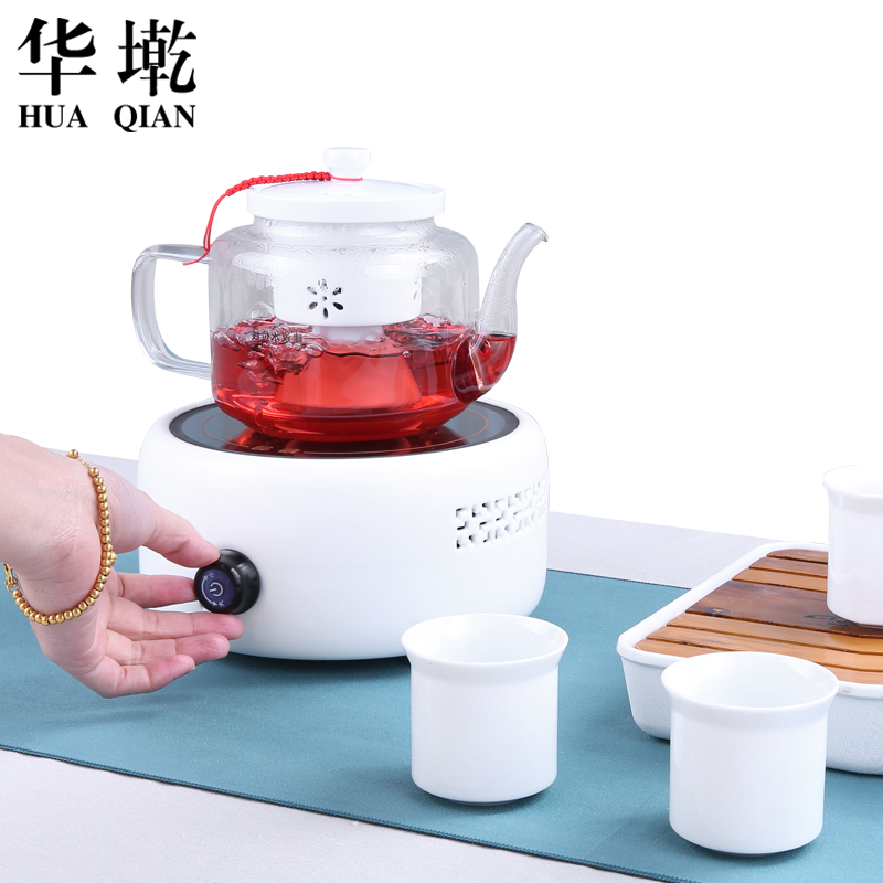 China Qian black tea tea steamer kettle electric TaoLu cooking pot steaming more heat resistant high temperature glass teapot tea set