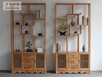 New Chinese Solid Mumbo Ancient Paint-free Book frame sequence shelf customization