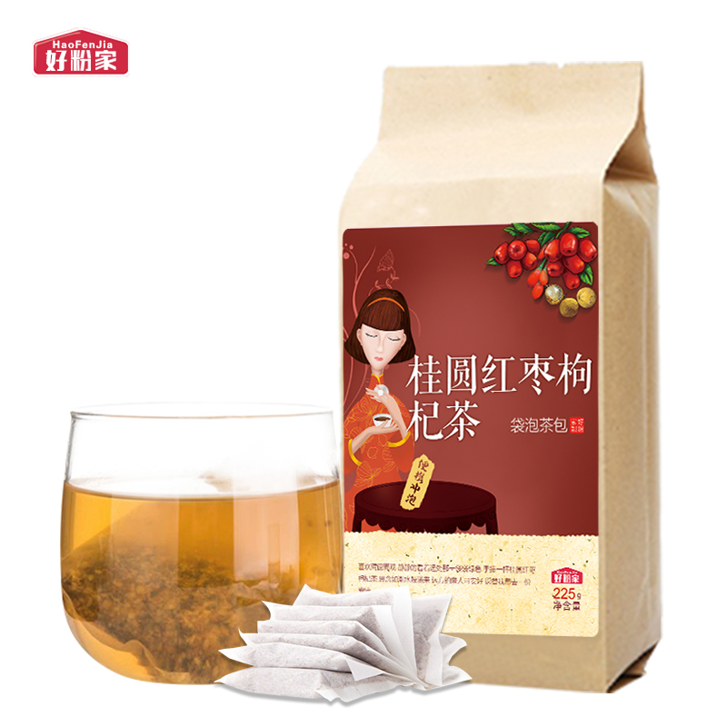 2包桂圆红枣茶气血组合型茶玫瑰花茶八宝茶茶女补胎菊花枸杞产品展示图1