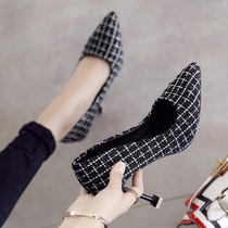 High heels women with 2021 spring new fashion foreign style Joker ins tide sexy pointed cat heels