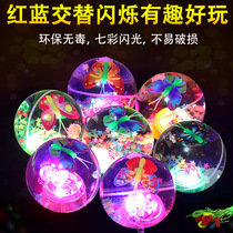 Rope crystal ball 6 5CMK cartoon bouncing ball manufacturers childrens luminous toys source net red stall hot sale