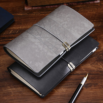 Retro notepad portable Korean creative account diary book travel literature blank hand book notebook stationery college students give gifts can be customized LOGO