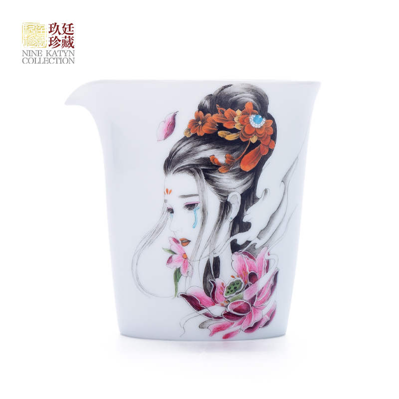 About Nine katyn ceramic fair cup of tea ware jingdezhen hand - made large points well cup kung fu tea accessories tea by hand