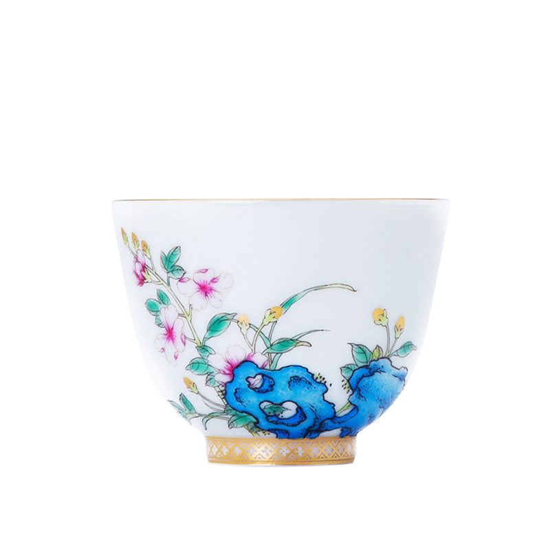 About Nine katyn the methods manual colored enamel masters cup of jingdezhen tea service large hand - made kung fu tea sample tea cup single CPU