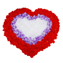 Rose petals arrangement manufacturing romantic simulation fake rose petals wedding ceremony hand flower petal wedding room decorations