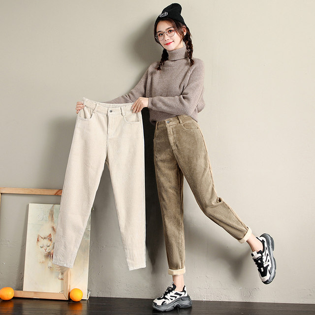 Wickn velvet pants children autumn and winter 2020 new loose grandmother casual plus velvet wide radish old woven fluff Wickn velvet pants children autumn and winter 2020 new loose grandmother casual plus velvet wide radish old woven fluff