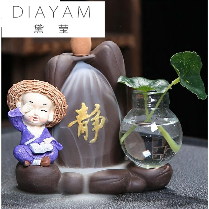 Diane jade - like stone zen ceramics is creative in the furnace violet arenaceous antique incense buner furnace Taoist fragrant indoor home back etc