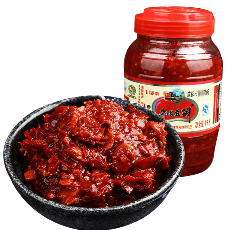 巧酿坊郫县豆瓣酱1kg四川特产红油豆瓣酱正宗川菜辣椒酱调料包邮