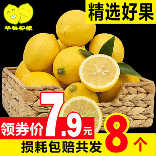 huayang anyue yellow lemon 8 seasonal fresh fruit first and second grade thin green perfume fresh lemon