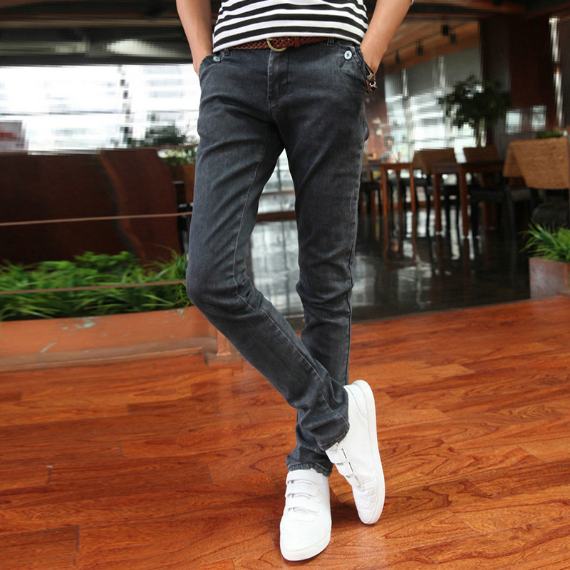 men's jeans spring and summer stretch shoes jeans men slovenly thin section korean tide leisure youth pants