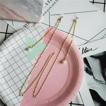 Sunglasses chain Pearl decoration glasses Halter neck sunglasses chain Retro gold metal chain Snow chain Simple