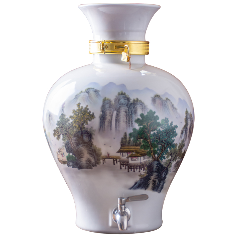 Jingdezhen ceramic terms glass jars 10 jins 20 jins 30 jins with leading archaize it household seal wine