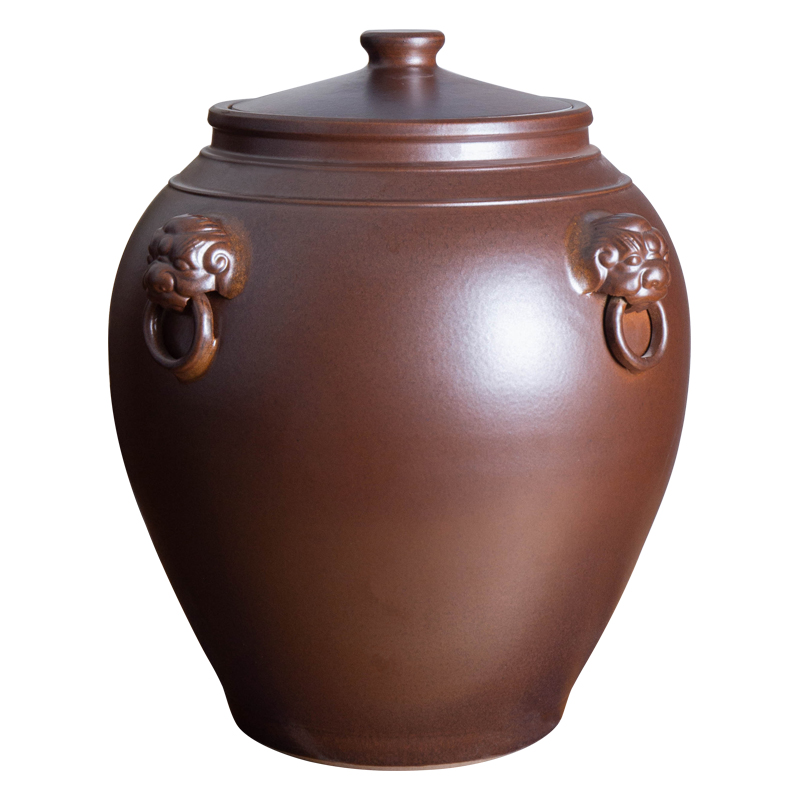 Jingdezhen ceramic jar 30 jins 50 kg cylinder tank mercifully jars informs the archaize sealing wine jar of restoring ancient ways