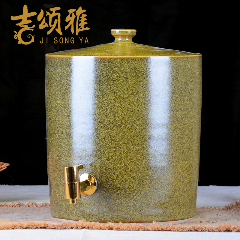 Jingdezhen ceramic jars jar at the end of the big water jar tea urn cool tea kettle with leading 20 to 50 pounds