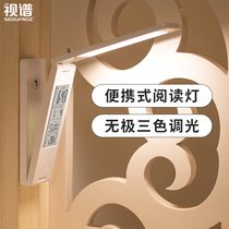 Small desk lamp Rechargeable eye protection Student bedroom Bedside lamp Dormitory lamp Portable folding learning bed reading lamp