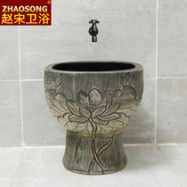 Ceramic mop pool retro integrated balcony home toilet Pier cloth pool home towing basin room outdoor sink