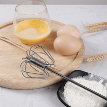 Semi-automatic egg beater manual cream beater small stainless steel household egg beater mixing eggs Du Sike