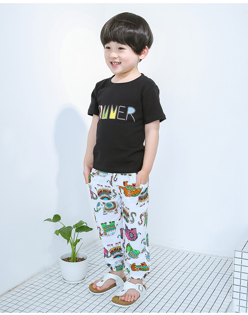 2018新款儿童棉绸灯笼裤男童防蚊裤薄款女童