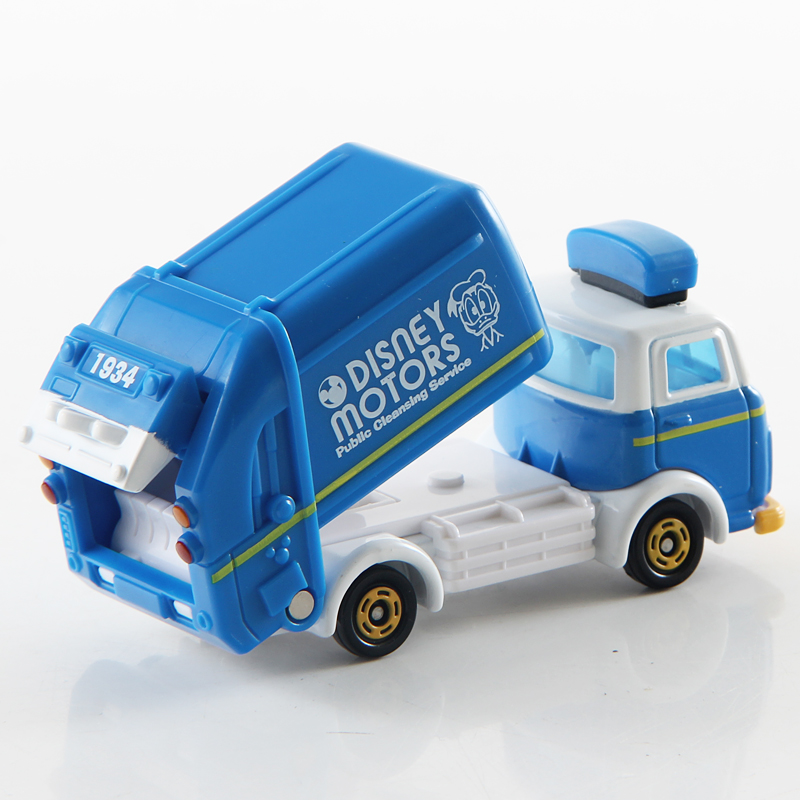 tomy多美卡合金小汽车模女玩具迪士尼唐老鸭翻斗垃圾清洁车894346