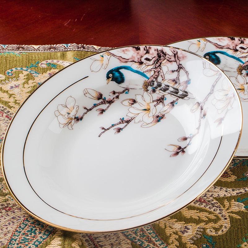 Dishes suit household European - style up phnom penh high - grade ipads China Dishes combination of jingdezhen ceramics tableware suit