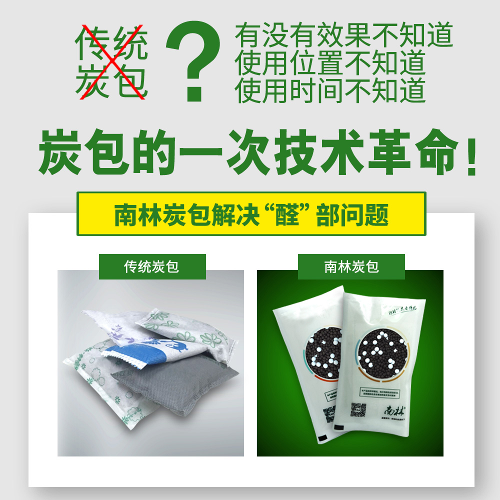 南林活性炭竹炭包除甲醛新房装修除味可显示甲醛浓度除醛效果可见产品展示图5