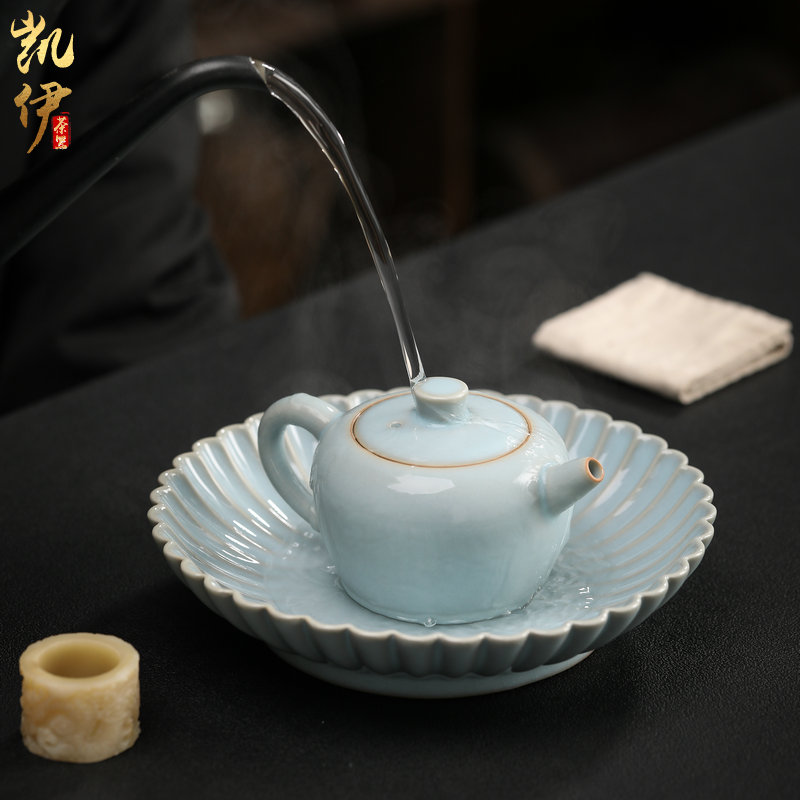 Open the slice your up can raise the teapot pot bearing kung fu tea kettle jingdezhen ceramic teapot hand grasp pot of drinking tea pot