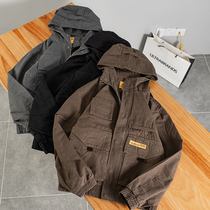 Day Series Wind Early Autumn Good Goods Full Cotton Shuttle Weave Fabric Men Tooling Function OV Tailoring to cap jacket jacket