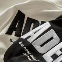 Deconstructed Unisex Fashionable Silhouette OV Cutting Heavy Machine 3D Embroidered 240g Cotton Twin Yarn Short Sleeve T-Shirt