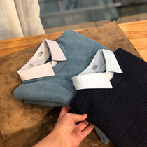 Early autumn withdrawal Cabinet good goods day dan fitting room home round neck yarn-dyed knitted sweater round neck base sweater