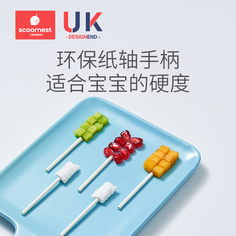 baby th cleaner orn baby tooth cotton sti toothbrush baby baby 0-3 years old washing tongue coating gauze artifact