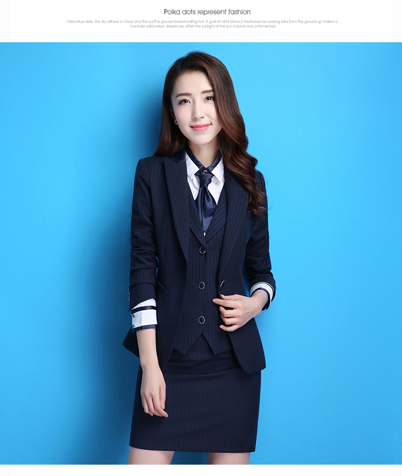秋冬马甲套装女职业套装西服西装套裙正装小个子面试装气质工作服