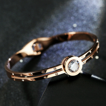 Open titanium steel gold bracelet female hand jewelry Net red ins tide niche design Japanese and Korean cold style simple hollow