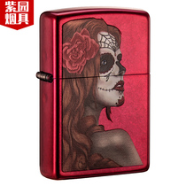 zippo Lighter Windproof Mexican Girl 28830 American Original Original Red Light Paint Dead Day