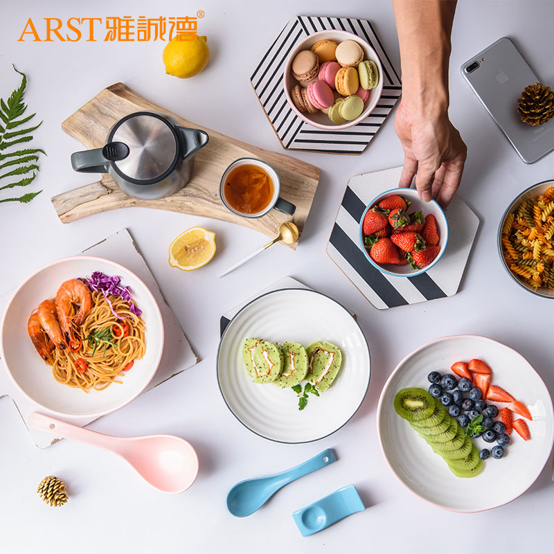 Ya cheng DE Nordic 36 tableware suit dishes dishes suit Chinese tableware portfolio household contracted ceramics