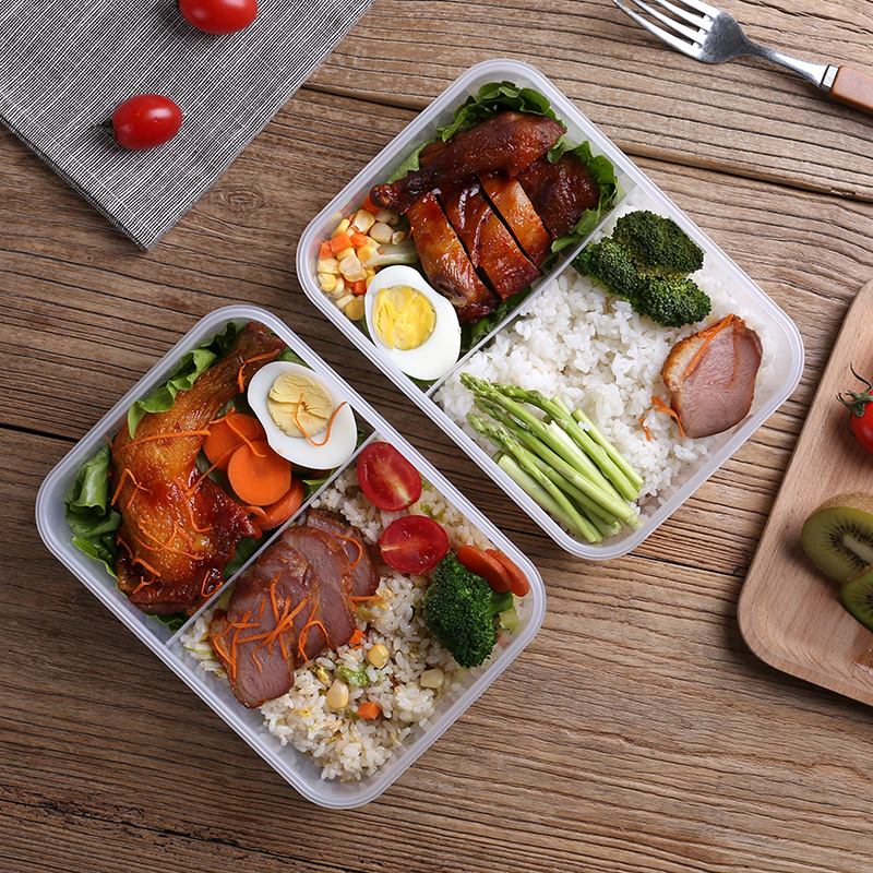 带饭盒便当盒分格分隔型成人大号塑料学生带盖食堂韩国简约微波炉
